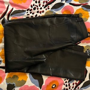 Aritzia Wilfred Melina Leather (Vegan) Pant Black size 2